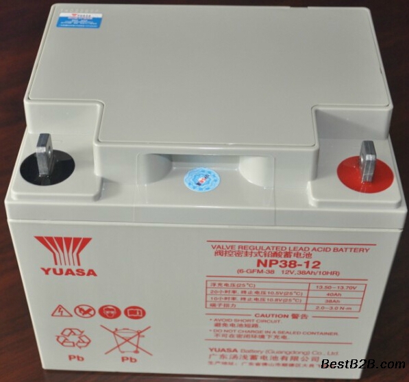 12v38ah汤浅蓄电池NP38-12尺寸型号