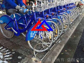 铁管螺旋式停车架 自行车专用铁管停车架 停放架厂家