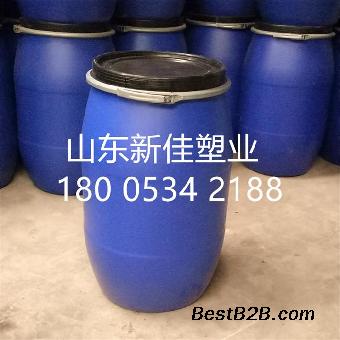 125公斤法兰桶125升塑料桶125升抱箍桶