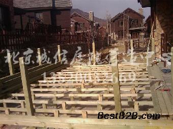 丰台花园设计施工 制作防腐木凉亭花架平台地板