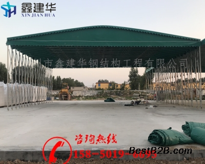 聊城户外伸缩防雨棚厂家价格,临清市伸缩雨篷布