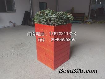 广西防腐木花槽 道路绿化炭化木花槽 园林种植箱花箱