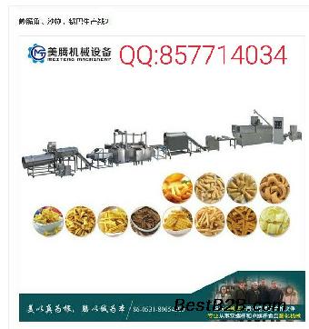 挤压膨化小吃机,油炸膨化小食品生产线,沙拉条蟹味酥