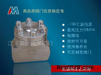 50MPa高压低温止回阀工厂直供DH61Y(