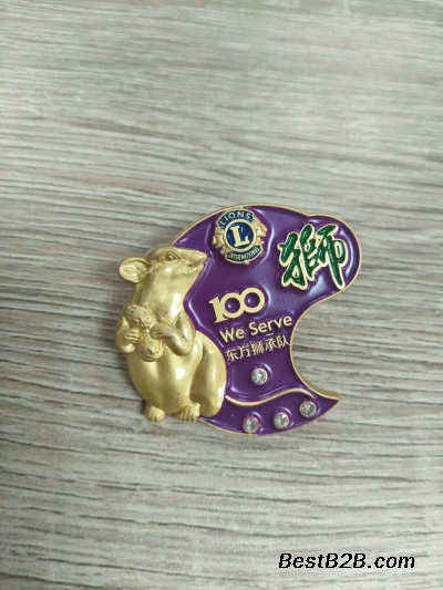 北京金属徽章设计制作高档珐琅烤漆徽章定做