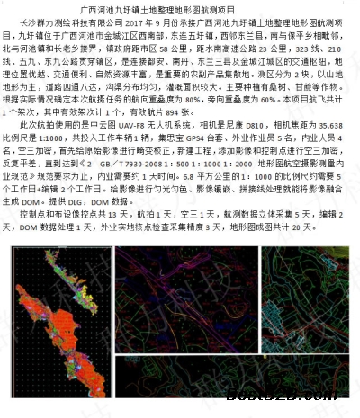 汨罗市群力承接广西河池九圩镇土地整理地形图航测项目